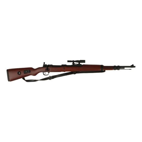 Diecast Wooden Karabiner 98k Rifle with Scope (Brown) DID Corp - Machinegun