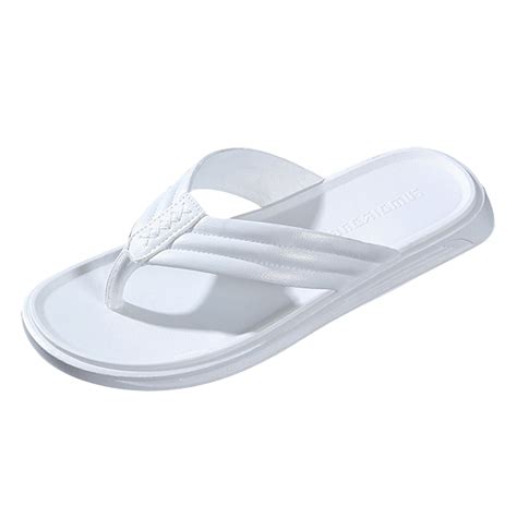 KaLI_store Flip Flops for Men Mens Flip Flops Thong Sandals, Classic Leather Sandals for Men ...