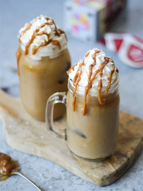 Iced Coffee Recipe with Salted Caramel