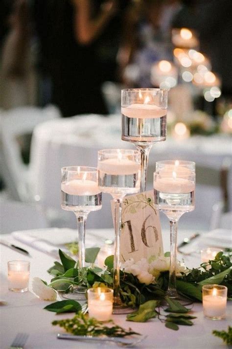 20 Floating Candle Flower Wedding Centerpiece Ideas | R&R | Floating candle centerpieces wedding ...