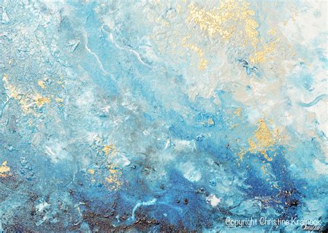 GICLEE PRINT Art Abstract Painting Ocean Blue White Seascape Coastal L – Contemporary Art by ...