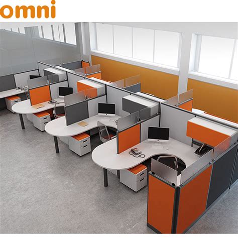 Manufacturer Latest Design Modular Office Furniture 1/2/3/4/5/6 Person Office Workstation ...