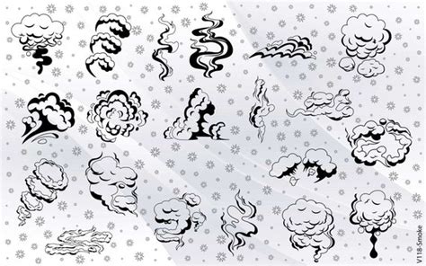 40 Smoke Vector Image SVG Clouds of Smoke Faces Sketches SVG | Etsy