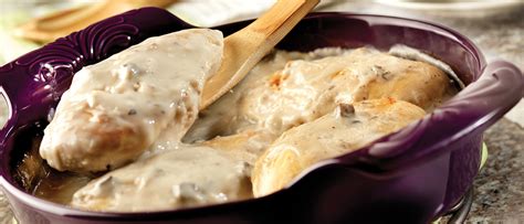 Chicken Campbell Soup Recipes - Cream Of Mushroom Chicken Bake With Cheese Sizzling Eats ...