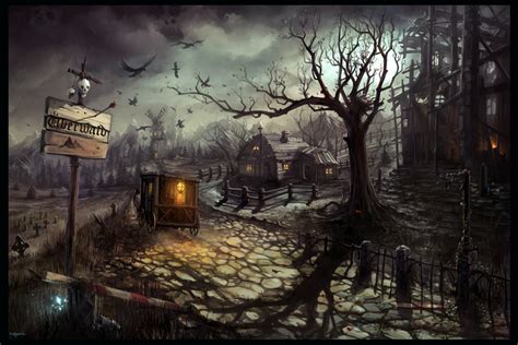 Haunted Nightscape HD Wallpaper by "Haryarti" (Igor Arti)