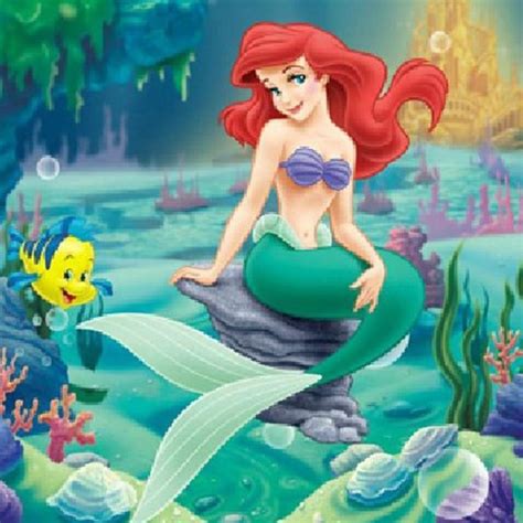 5D Diamond Painting Ariel Sitting on a Rock with Flounder Kit - Bonanza ...