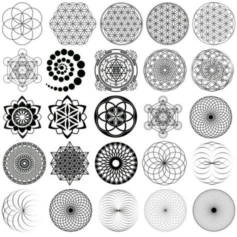 Sacred Geometry Tattoo Stencil - Printable Computer Tools