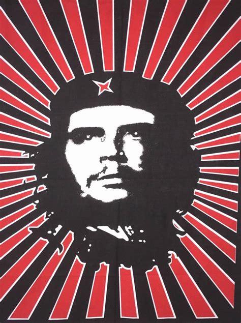 Che Guevara Color Red Tapestry Poster - INDIAN CONSIGNERS - 2815220