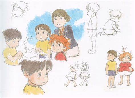 A Humble Professor — Some Ponyo character designs. My grandfather has a...