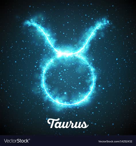 Abstract zodiac sign taurus on a Royalty Free Vector Image