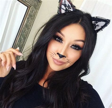 cute kitty cat makeup for halloween Halloween Make-up Looks, Creepy Halloween Makeup, Halloween ...