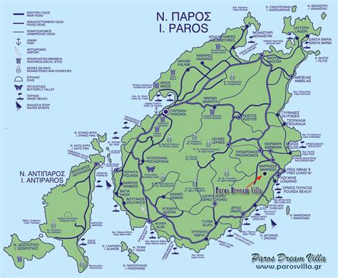 Paros Greece map - Map Paros Greece (Southern Europe - Europe)