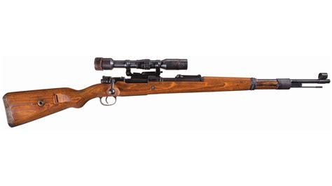 WWII 98k Sniper Rifle with Mount Gustloff Werke, Weimer - K98 | Barnebys