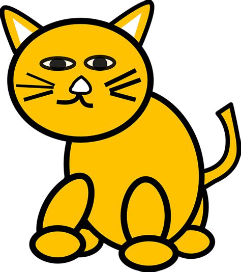 Download Cat, Cartoon, Yellow. Royalty-Free Vector Graphic - Pixabay