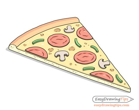 How to Draw a Pizza Slice in 6 Steps - EasyDrawingTips