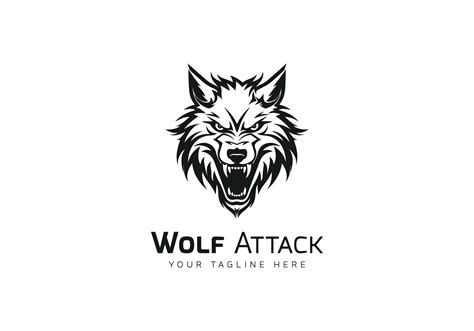 Aggressive and Dangerous Wolf logo icon Modern black wolf logo 24082376 Vector Art at Vecteezy