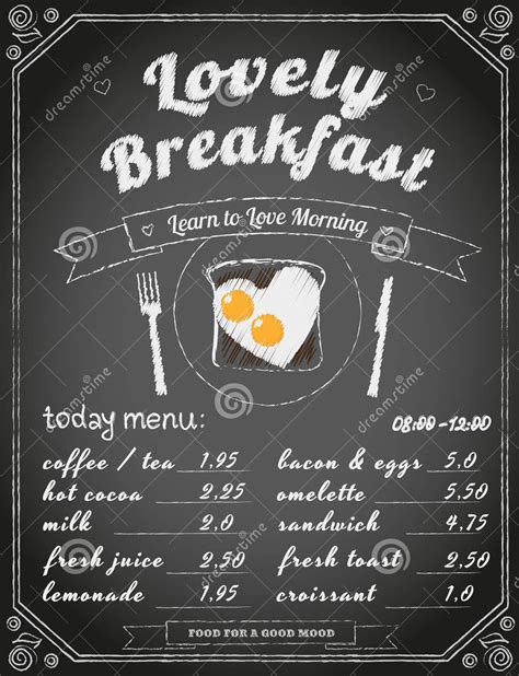 Chalkboard Menu Design Template Free - Nisma.Info