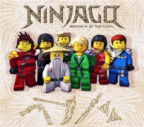 Lego Ninjago: Kai, Cole, Zane, Lloyd, Nya, Jay and Sensei Wu | Ninjago, Lego ninjago, Lego ...