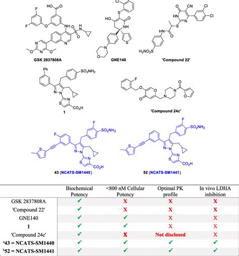 Representative previously described LDH inhibitors and comparison with... | Download Scientific ...