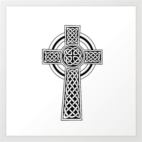 Celtic Knot Cross Tattoo Art Print by StilleSkyggerArt | Society6