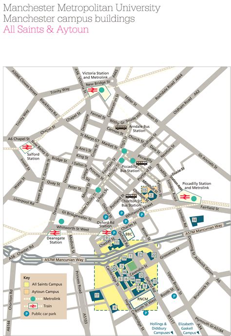 Manchester Metropolitan University Campus Map 1 • Mapsof.net