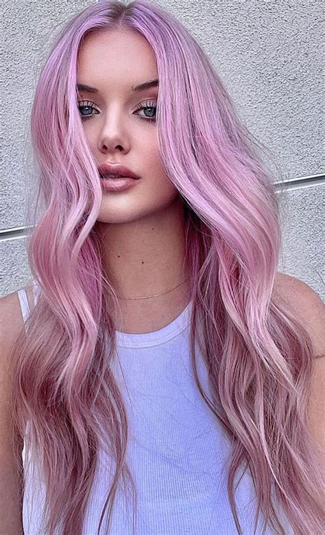 34 Pink Hair Colours That Gives Playful Vibe : Dreamy Light Pink