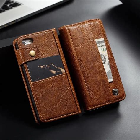 CaseMe Retro Leather Case For iPhone 5 5s SE Flip Stand Wallet Protect Phone Cases Card Slot ...