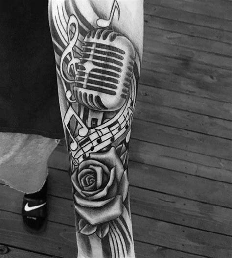 50 Amazing Music Staff Tattoo Designs for Men