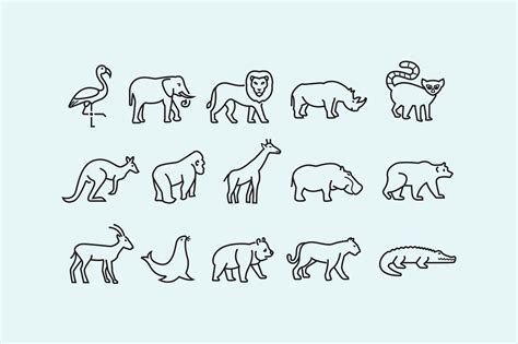 15 Zoo Animal Icons | Animal icon, Gorilla tattoo, Giraffe tattoos