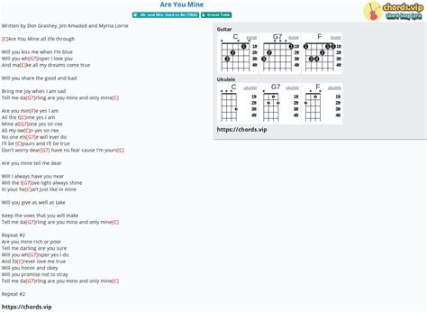 Chord: Are You Mine - tab, song lyric, sheet, guitar, ukulele | chords.vip