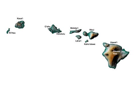 3d Topographic Map Hawaii Island - Map