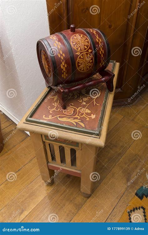 Decorative Wine Barrel on a Shelf Stock Image - Image of small, store: 177899139