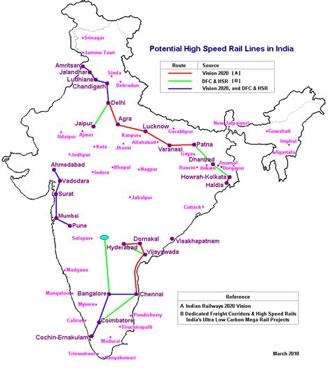 a map showing the route for india and its major cities, with all roads marked in purple