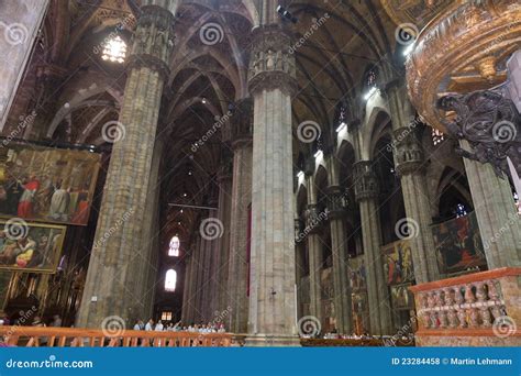 Interior of Cathedral of Milan, Italy Editorial Stock Photo - Image of milano, columns: 23284458