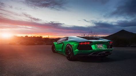 Lamborghini Aventador Green 4K Wallpaper - HD Car Wallpapers #6963