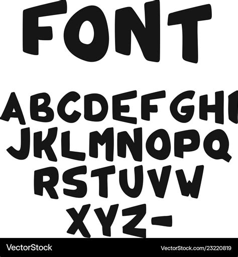 Simple Bold Fonts Alphabet