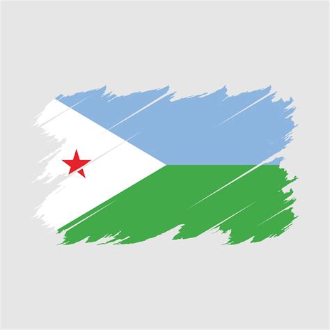 Djibouti Flag Brush Vector 16943790 Vector Art at Vecteezy