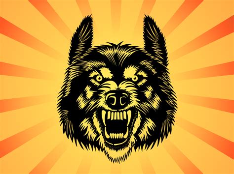 Angry Wolf Vector Vector Art & Graphics | freevector.com