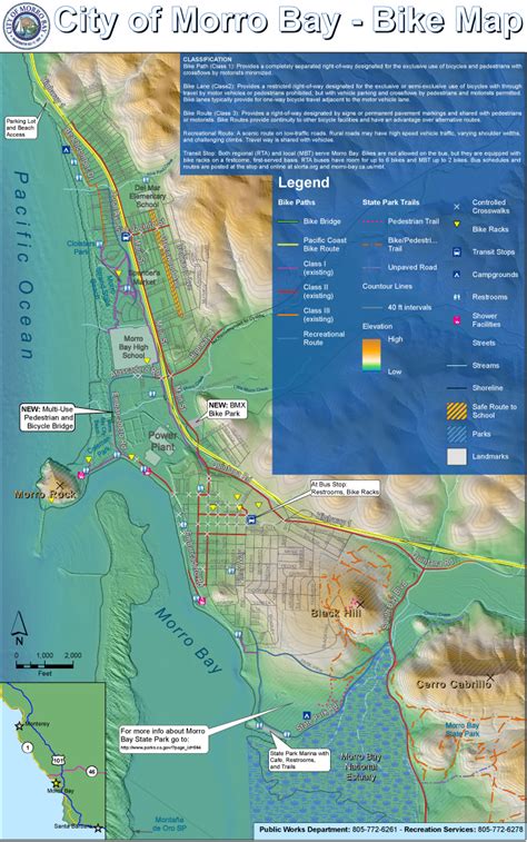 City of Morro Bay Bike Map - The Camp Site - Your Camping Resource