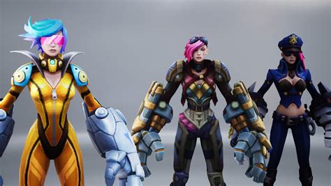 ArtStation - 3 Skins Of Vi League Of Legends Characters Low-poly 3D model | Game Assets