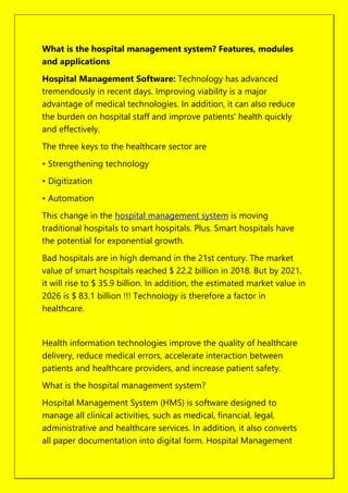 What is the hospital management system Features^J modules and applications.pdf