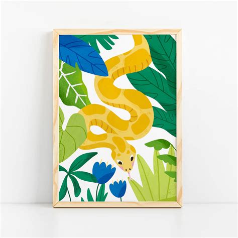 Snake Art Print By Gosia Grodzka Illustration