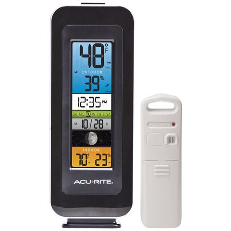 AcuRite Digital Wireless Indoor/Outdoor Black Thermometer at Lowes.com