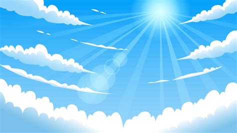 Blue Sky Background with Clouds and Sunlight 6501564 Vector Art at Vecteezy