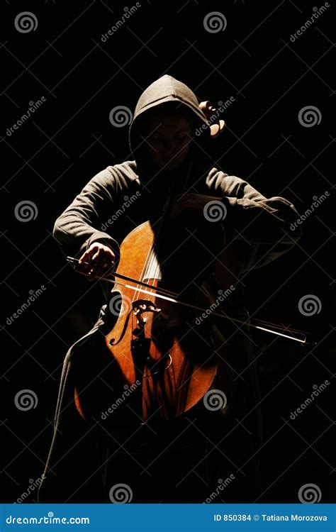 The Musician with a Violoncello Stock Photo - Image of game, black: 850384