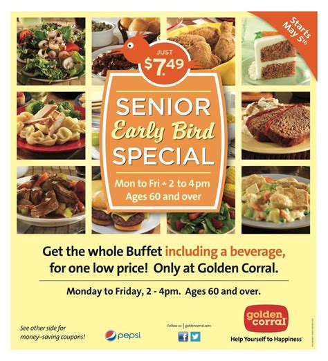 Golden Corral Presents Our Senior Early Bird Special! | Golden corral coupons, Golden corral ...