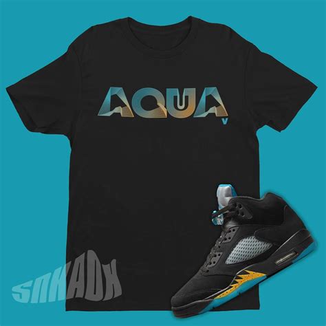 Shop Aqua 5 Shirt to Match Air Jordan 5 Aqua - SNKADX