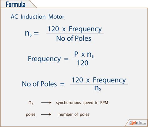 AC Motor Speed, Frequency & Poles Calculator