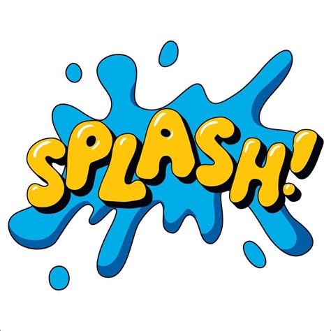 Splash sound effect illustration 13980332 Vector Art at Vecteezy