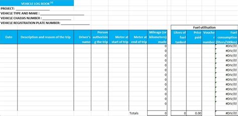 Truck Driver Log Book Template - Excel TMP